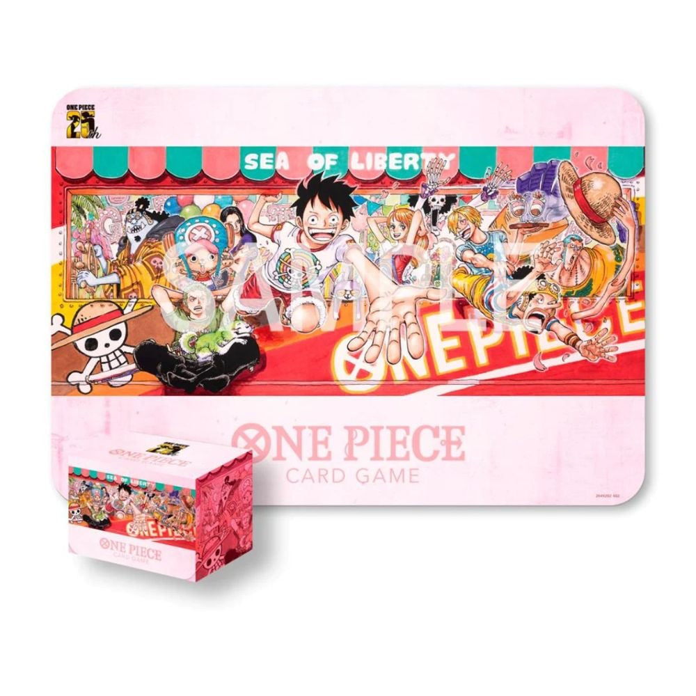 One Piece Card Game Premium Bandai Playmat and Card Case set 25th Edition